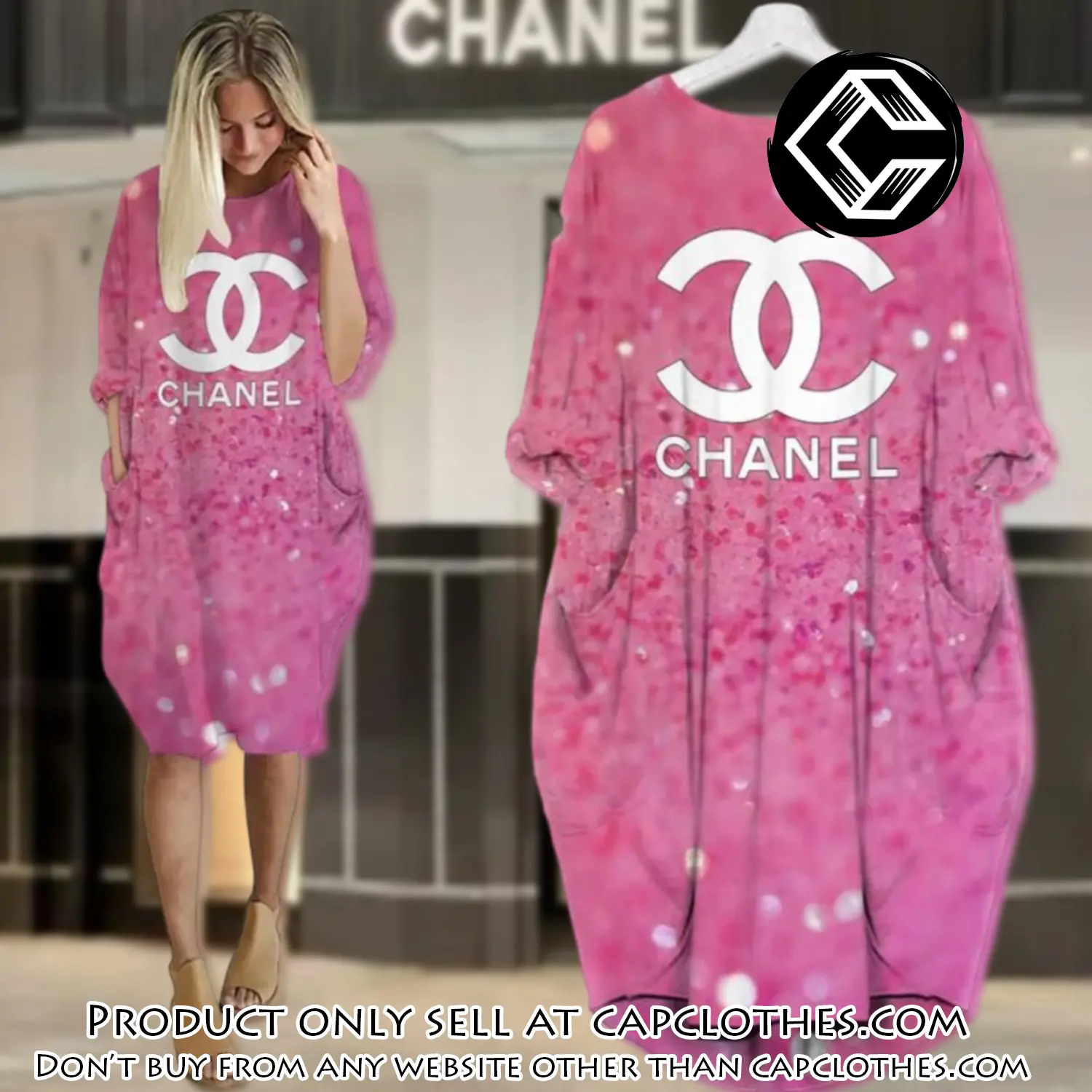Chanel bling batwing pocket dress luxury brand for women pd076 cc5714626